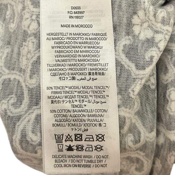 Boden Jersey Knit Mini Dress Women's 14 Long Black Swirl Long Sleeve Sweetheart - Picture 5 of 6